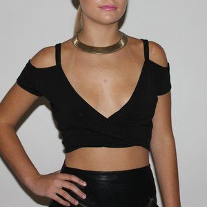 Black Crop Top Tee